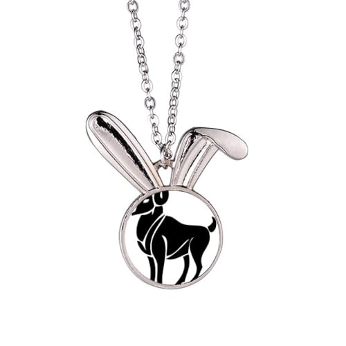 Collier constellation Bélier le cadeau idéal avec pendentif zodiaque et lapin porte-bonheur