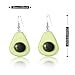 Just Follow Tropical 2pcs Yellow Ruit Green Leaf Pineapple Earings Pendant Necklace Suit for Women Fashion Dangle Earings Jewellery (G-Avocado)