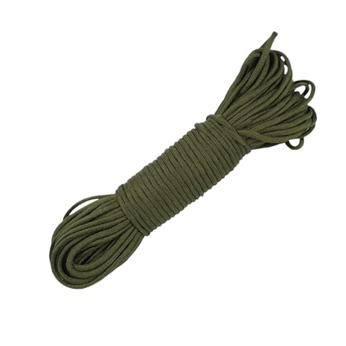 Cuerda de paracaídas, Cuerda de Escalada de Alta Resistencia, 500 Libras y 100 pies, Cuerda elástica Resistente a la Intemperie, Equipo de Utilidad para Senderismo, Camping, Supervivencia