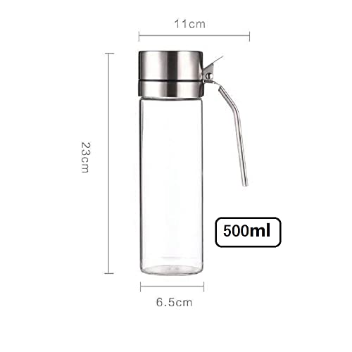 Botella de aceite comestible y salsa de soja en vidrio de 450 ml antipolvo 3