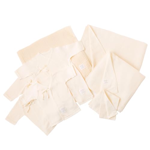 KONOITO 出産準備セット (短肌着・コンビ肌着・5層織ガーゼケット(ベビー)・大きめバスタオル・ま四角バスタオル・ハンドタオル)