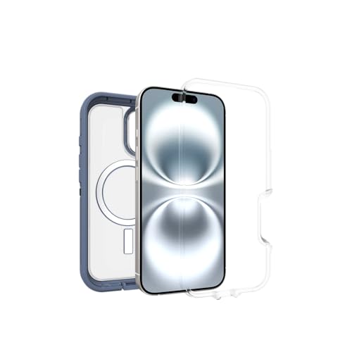 OtterBox Defender XT MagSafe Hülle für iPhone 16, Transparent/Blau – Ansicht 4