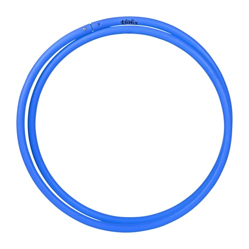 Image of Fitfix 75 cm Collapsible Traveller Toy Hoop - Lightweight, and Versatile Exercise Hoop Adults and Kids - Includes Carry Bag Yoga, and Flow Arts Perfect Travel Outdoor Workouts (1 Pc Blue Colour)