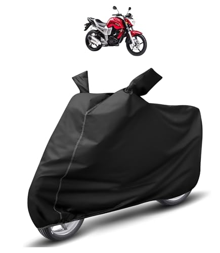 Image of Auto Hub Waterproof Bike Cover Compatible with Yamaha FZ Dustproof, UV Protection Two Wheeler Bike FZ Cover - Black