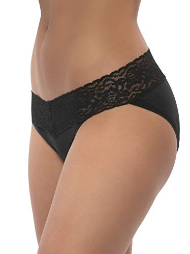 Felina Stretchy Lace Trimmed Bikini Underwear - Sexy Underwear for Women, Bikini Panties, Seamless Panties (5-Pack)3