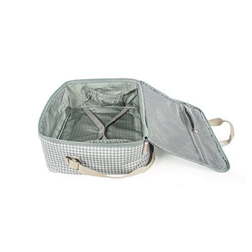 Walking Mum. Maleta de Bebé I Love Vichy. Bolsa de maternidad para hospital/clínica. Organizador para lo que mamá, papá y bebé necesiten. Color Verde. Medidas 49X37X12 cm. - imagen 8