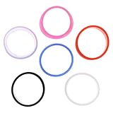 DECHOUS 6 Stück Silikon Anti Slip Racket Grip Ringe Dünn Leicht Dehnbar Fixiert Griffbänder für Tennis Badminton Squash Racketball und Vielseitig für Lenker und Angelruten Geeignet