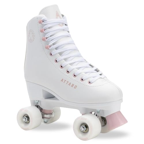 ATTABO Serena - Patins à roulettes pour Femme - en Cuir écologique - Roulement ABEC-3 - Cadre en polypropylène et Patin en Aluminium - Roues 82A 54 x 32 mm...