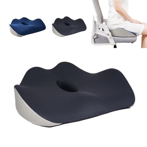 Consejos para Comprar Cojines para espalderas y sillas del mes. 46 iDock Asiento Silla, cojín de para Silla,Almohada coxis,Cojin Ortepedico de Memory Foam Asientos, Cojín de Asiento Coxis de para Coche, Oficina y Hogar (Gris)