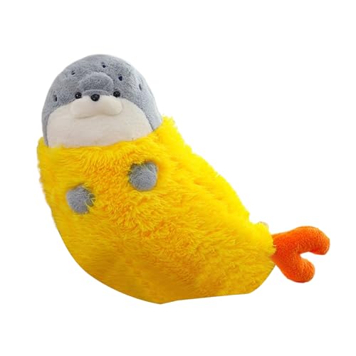 ぬいぐるみ エビフライ 海豹 アザラシ 抱き枕 大きな 特大 70cm 人形 おもちゃ かわいい お昼寝枕 男の子と女の子 誕生日プレゼント お正月 お土産 子供部屋 保育室の装飾(B)
