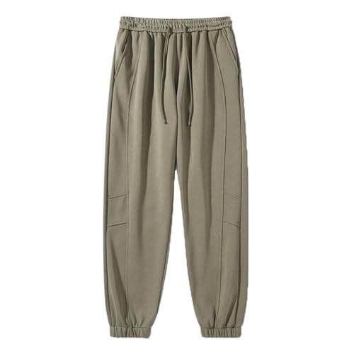 Men's Pants Knit Cotton Spring Summer Loose Sport Casual Cuffed Sweat Trouser for Men3