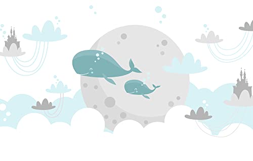 WS Wallpaper Wallpaper Peel and Stick Wall Art Whale in