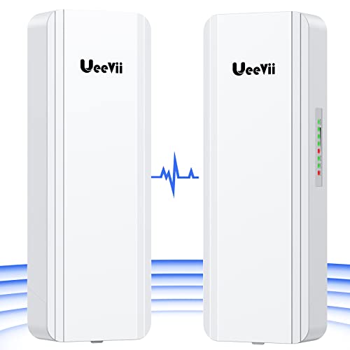 Image of Gigabit Wireless Bridge, UeeVii CPE850 5.8GHz Point to Point /Multipoint WiFi Bridge, 5KM Long Range Outdoor WiFi CPE with 16dBi Antenna, 24V PoE Power, Extend Network to Barns, Shops, Garages
