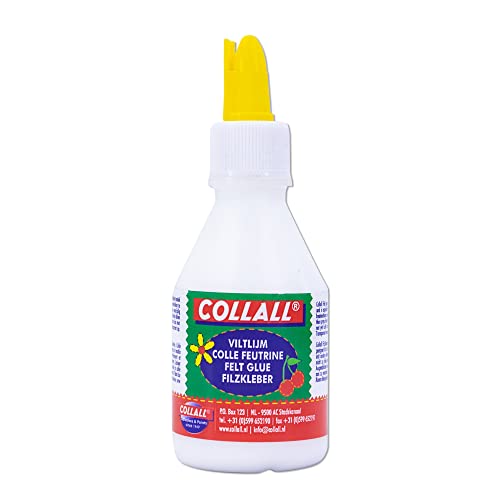 CollAll Felt Glue - Prefect for Felt & Textiles - Transparent, Odourless & Solvent Free -Adults & Kids Use - for Felt, Textiles and Various Other Materials (100ml)
