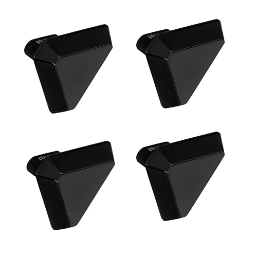 Plantex Knobs for Drawer/Drawer Knobs/Triangle Knob for Cabinets/Drawer Handle/Pull-Push Knob for Kitchen/Bedroom Drawers - Pack of 4 (SH-431, DC-Black & Z-Black)