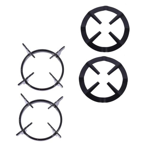 GARIOUANS 4 Piezas Soportes para Quemadores de Gas Rejillas Antideslizantes para Estufa Anillos de Quemador Reemplazo para Cocina Hogar Restaurante y Cafetería Accesorios Resistentes y