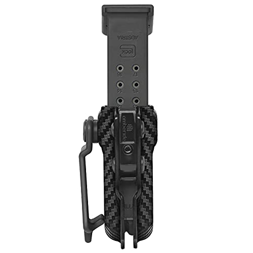 Amberide Universal Mag Carrier Iwb/Owb Kydex Magazine Holster Fit: 9Mm/.40 Double Stack - 9Mm/.40 Single Stack - .45Acp Double Stack - .45Acp Single Stack (Black Carbon Fiber.45Acp Single Stack) #TOP2