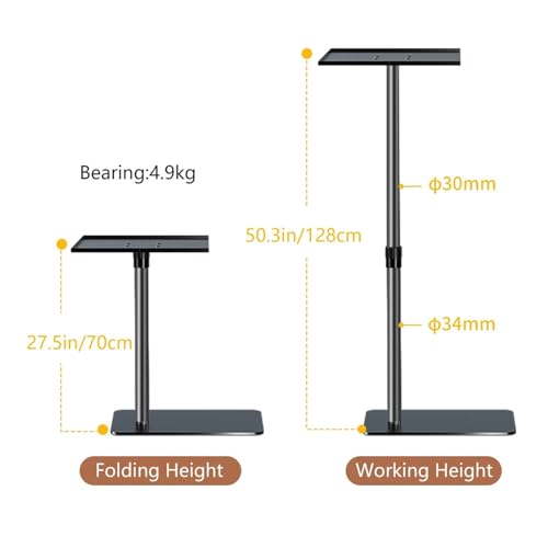 Support métallique de projecteur rotatif robuste et stable noir mat - 3