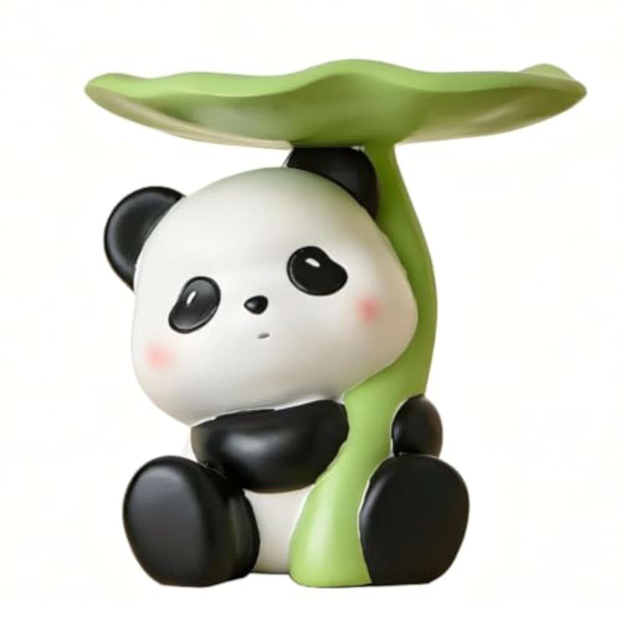 Seated Lotus Leaf Panda Organizer, Tabletop Tray