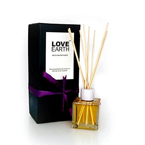Love Earth Premium Reed Diffuser Lavender Scent with Lavender Ext...