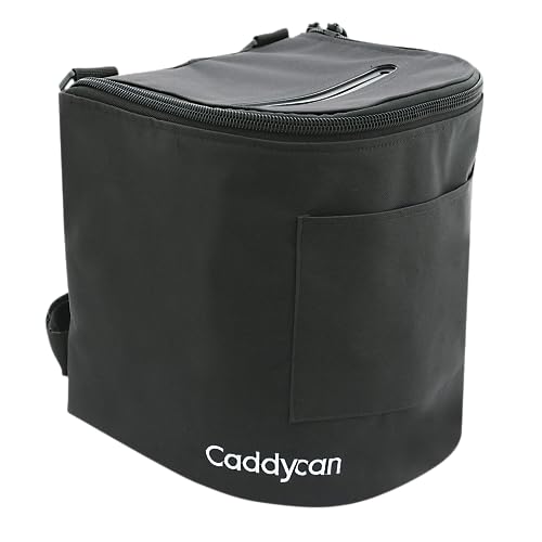 Caddycan - Portable Trash Can for Boating | Tough and Durable Storage Bag for Use with Kayaking, Camping, Hiking, Beach, Fishing | Collapsible, Multi-Purpose, Junior Size, Black