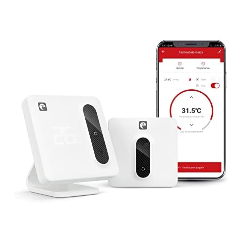 Garza Smart - Termostato WiFi Inteligente para Caldera y Calefacción Inalámbrico Cover