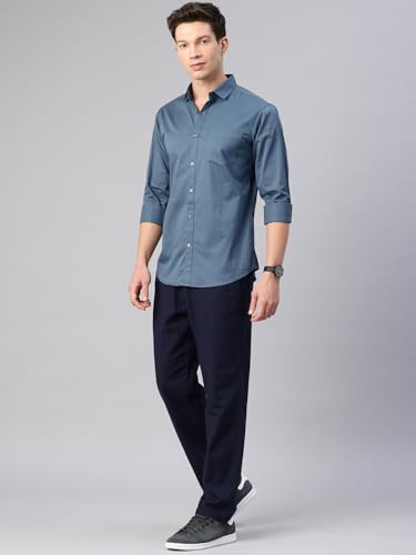 Majestic Man Men's Cotton Slim Fit Solid Casual Shirt