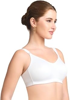 TRYLO Riza Superfit Women's Non-Wired Non-Padded Double Layer Premium Fabric Bra Available in D/E/F Cups Available in Rose Gold/Dove/Ebony/Sapphire and Ruby Red