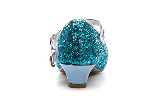 Girl's Adorable Sparkle Mary Jane Shoes Low Heel Wedding Party Princess Dress Pumps Shoes for Kids3