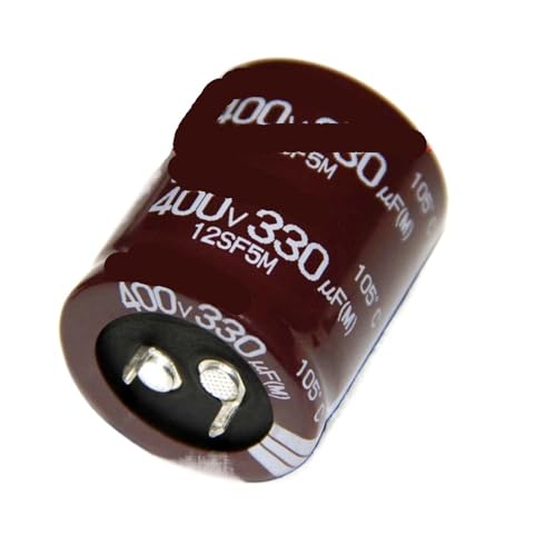 Condensateur 400V 330uF électrolytique radial 30x35mm pour réparation amplificateur audio