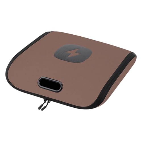 Pochette câble de recharge VE marron petit format universel zippé