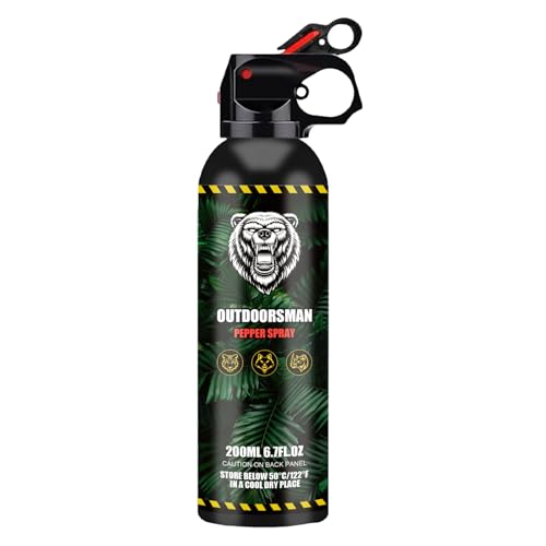 POPFRO Pepper Spray Outdoor Easy Carry and Fast Access Self Defense Deterrent for Camping Hiking Fishing Powerful Blast Pattern Safety for Both Women and Men Quick Release 6.7OZ