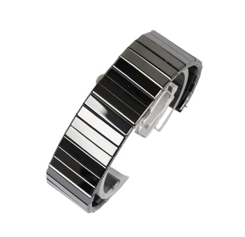 Tipo di chiusura: acciaio HTHRRFE Cinturino di ricambio in ceramica for orologio Rado DIAMASTER Series, catena nera for orologio da uomo, 27 mm, 35 mm(35mm)