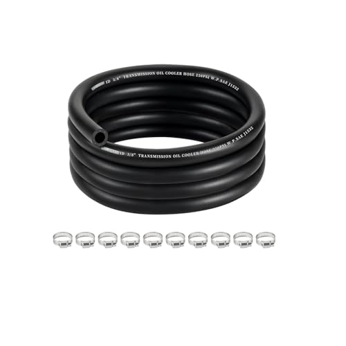 EVIL ENERGY 3/8 Transmission Cooler Hose 10FT SAE J1532 250 PSI Power Steering Hose for Transmission Engine & Hydraulic Oil Cooling Systems