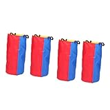 GARIOUANS 4 Stück Sackhüpfen Säcke aus Strapazierfähigem Leicht und Bunt Fördert Balance und Koordination für Familien Outdoor Spiele und Kinderparty Aktivitäten