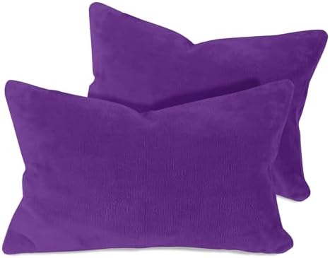 1257.1667 Set of 2 Cushion Covers Fleece 40 x 60 cm Purple