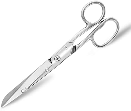 Hohoi Kitchen Fabric Scissors Craft Tailor Scissors for Fabric Cutting Metal Stainless Steel Shears for Sewing School Supplies,Sliver,7 Inches