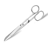 Twinwolf Heavy Duty All Metal Stainless Steel Shears Craft Scissors Tailor Scissors for Cloth Paper,7 Inch Silver