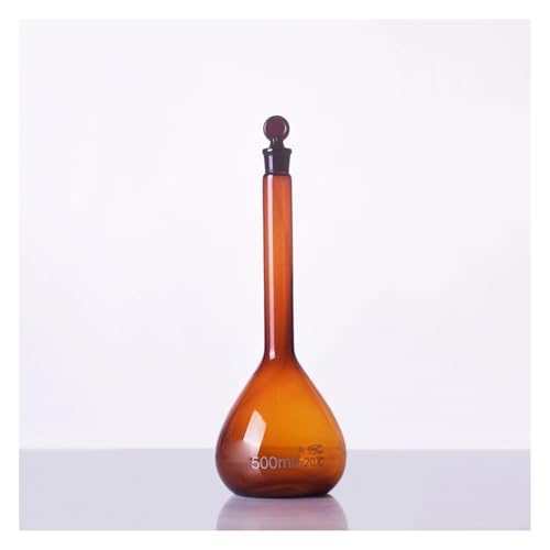 Fiole jaugée anti UV 500 ml bouteille graduée marron pour réactifs fragiles