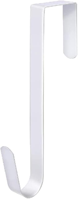 Metal Wreath Door Hanger for Christmas, 12 Inch Rust-proof Christmas Wreath Door Hanger, Use for Hanging Holiday Decorations and Placing Umbrellas, Hats, Clothes, White