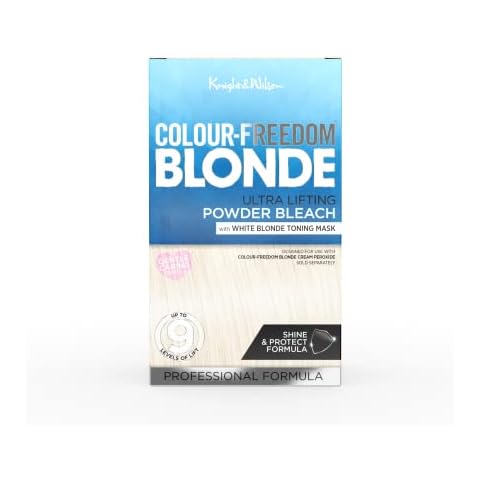 Colour Freedom Blonde Ultra high lift Hair Bleach powder and White Blonde Neutralising Toner pack. Up to 9 levels of lift, By Knight & Wilson Cover