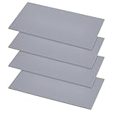 WEBEEDY 4 Stück Graue Silikon Heat Press Matten Hochtemperaturbeständige Heizpads Heat Press Zubehör Und Lieferungen Für DIY Bastelprojekte Individuelle Hüte 10x20cm,Dicke 3 mm