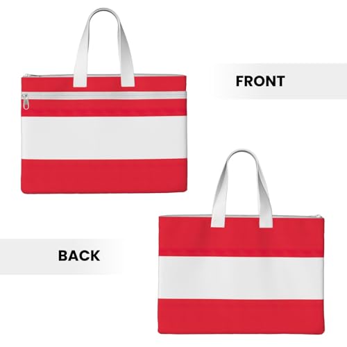 Austrian Flag Canvas Document Bag Briefcase For Professionals And Executives3