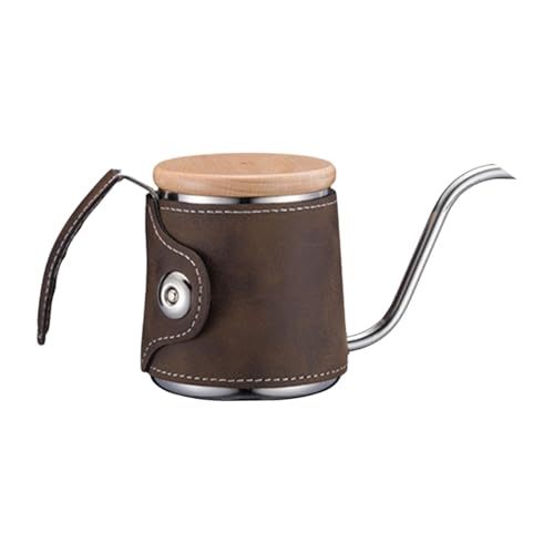 Hervidor de cuello largo de acero inoxidable con mango cubierto 2
