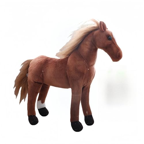 ぬいぐるみ 馬 抱き枕 約90cm ふわふわ手触り 動物クッション 可愛いデザイン 癒し系インテリア アクリル・コットン・ポリエステル素材 PP綿入り おもちゃ 抱き心地 ベッド・ソファ・部屋飾り用 ギフト・プレゼントにも最適 (90cm,スタイル1)