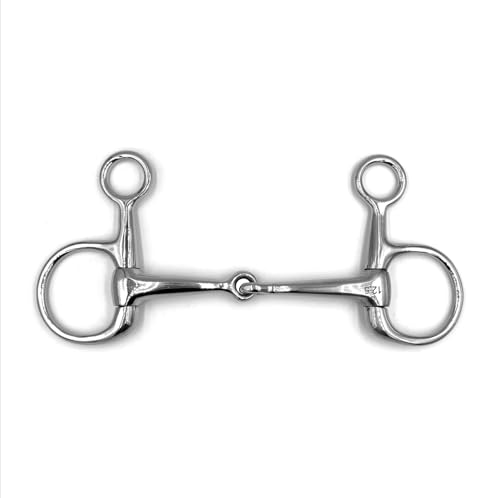 Equine Smile ES0120 Gebiss Baucher Trense Bauchergebiss Einfach Gebrochen aus Edelstahl Gebissstärke 14 mm (14.5 cm)