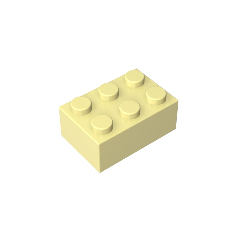 Gobricks 3002 Basic Bricks Brick 2x3 50 Pieces GDS-541 Compatible with Lego Building Blocks Color:Light yellow — image 1