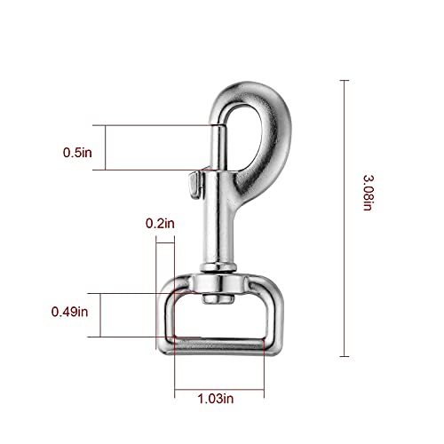Buclefly Swivel Eye Bolt Snap Hooks Heavy Duty Dog Leash Clips Dog Leash Clasp Dog Leash Snaps Hooks Trigger Clip 4Pcs thumb #1