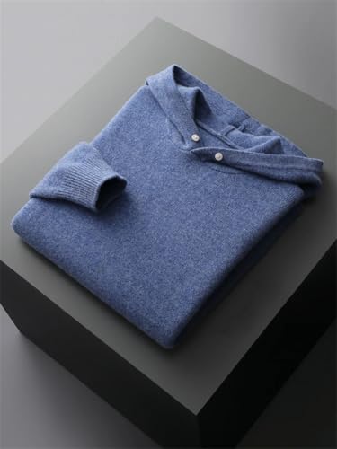 Men's Hooded Knitted Pullover Hoodie Long Sleeve Korean Style Casual Sweatshirt3