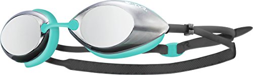 TYR Tracer Racing Mirrored Goggles, Mint/Grey/Smoke